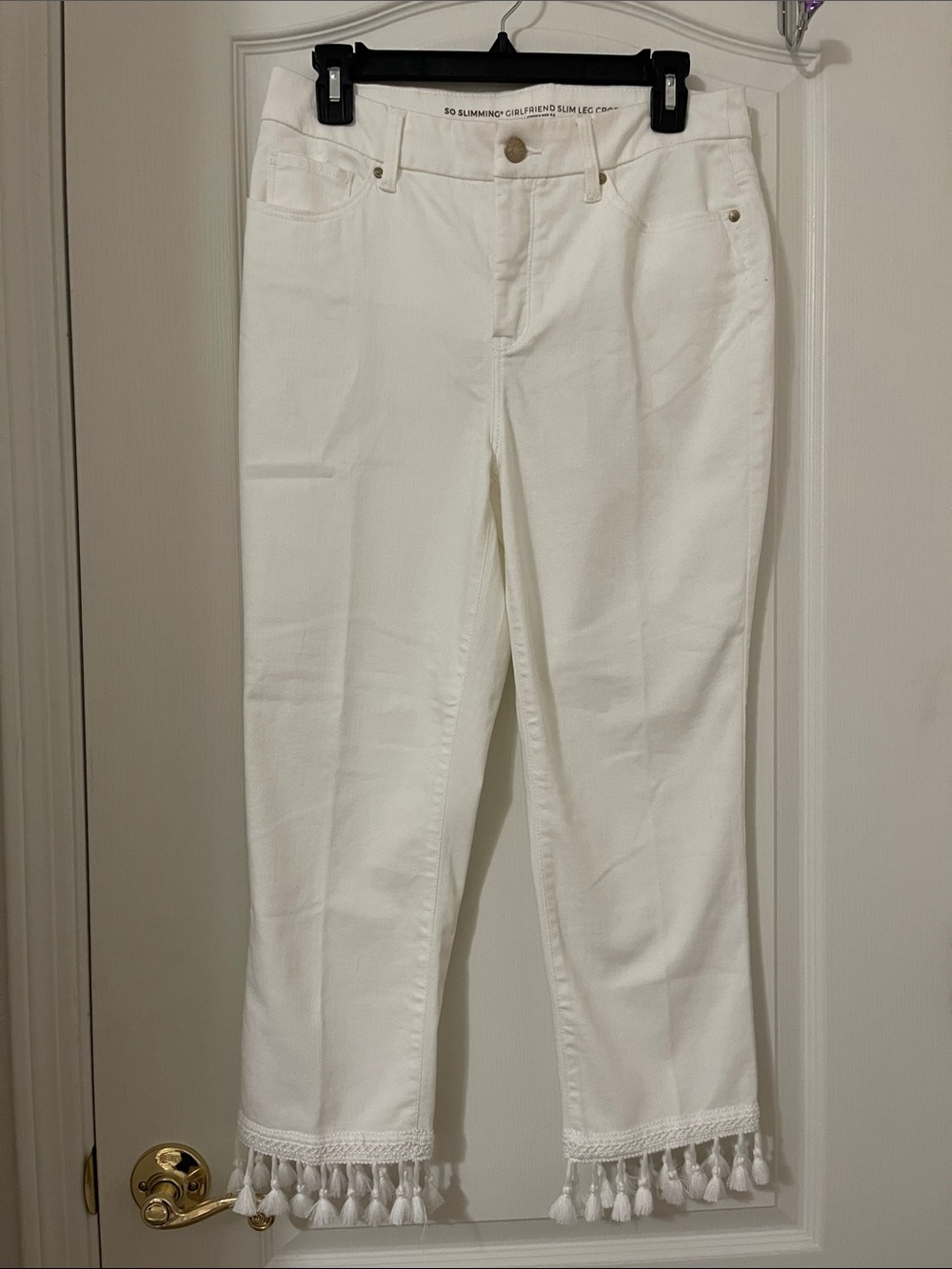 Chico‘s so slimming girlfriend Slim leg crop pants size 6 excellent condition